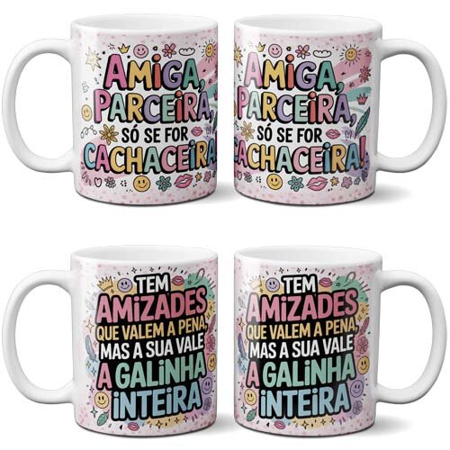 Estampas Dia Amizade Sublimação Canecas Frases Delicadas