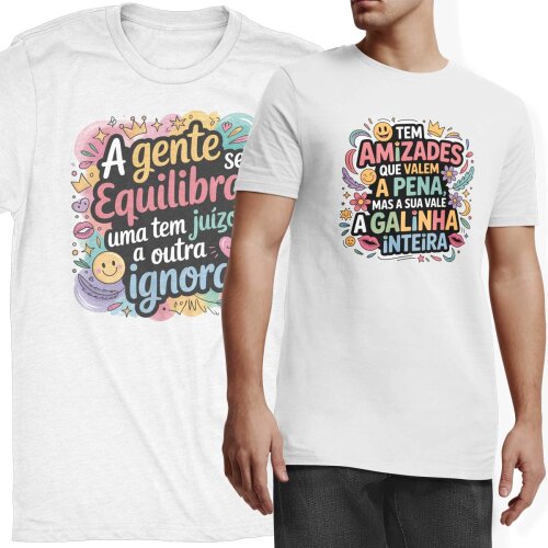 Artes Camisetas Dia da Amizade Sublimação Frases Amigos