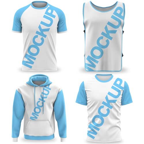 Pacote 70 Mockups Editáveis Corel Camisetas Sublimação