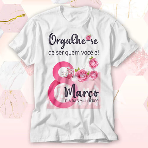 Pack Artes Editáveis Camisetas Dia Mulheres Mulher Mockups