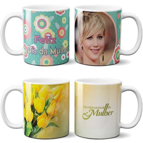 Artes Dia Internacional Mulher Sublimação Canecas Estampas