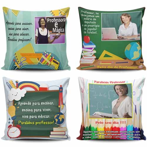 Artes Prontas Almofadas Dia dos Professores Sublimação Corel