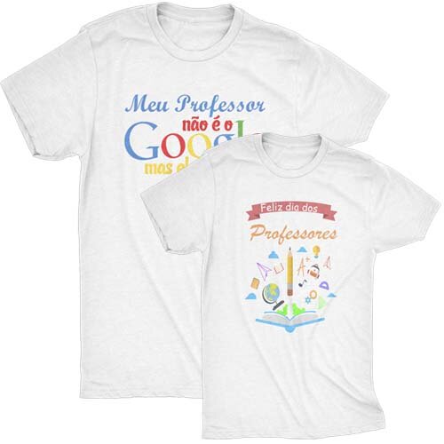 Artes Editáveis Corel Camisetas Dia dos Professores Mockups