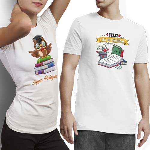 Pacote 50 Artes Professores Mockups Sublimação Camisetas