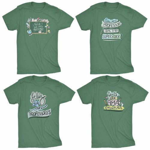 Pack Artes Camisetas Pandoca Frases Dia dos Professores