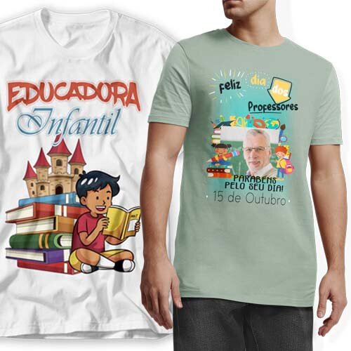 Estampas Vetores Professores Editáveis Mockups Camisetas