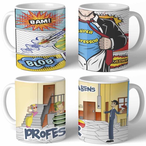 Pacote 30 Artes Editáveis Canecas Dia dos Professores Corel