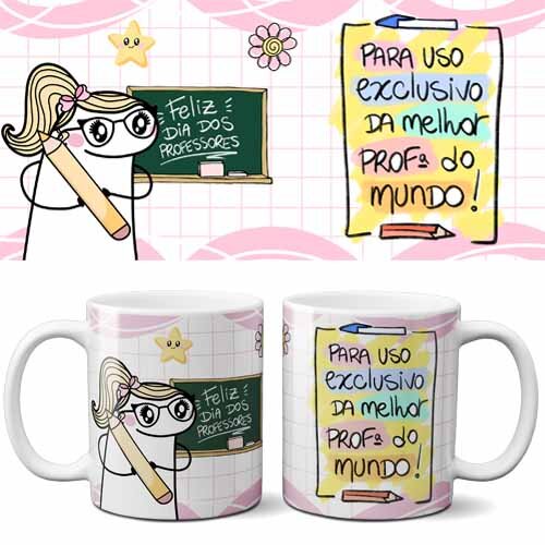 Pacote 50 Artes Canecas Professores Florks Sublimação