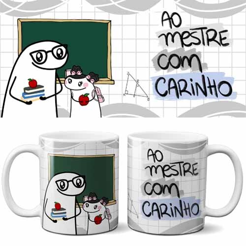 Pacote 50 Artes Canecas Professores Florks Sublimação