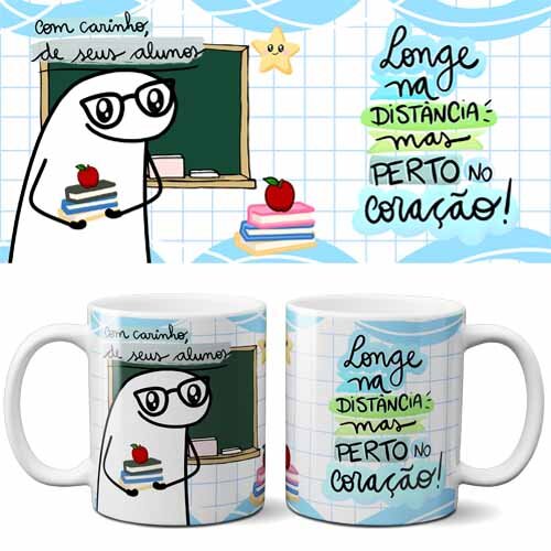 Pacote 50 Artes Canecas Professores Florks Sublimação