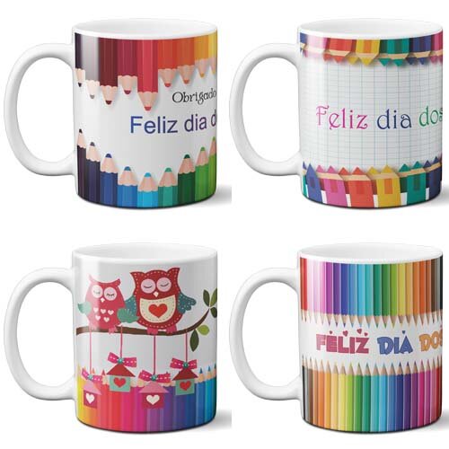 Artes Sublimação 50 Canecas Dia Professores Estampas Corel