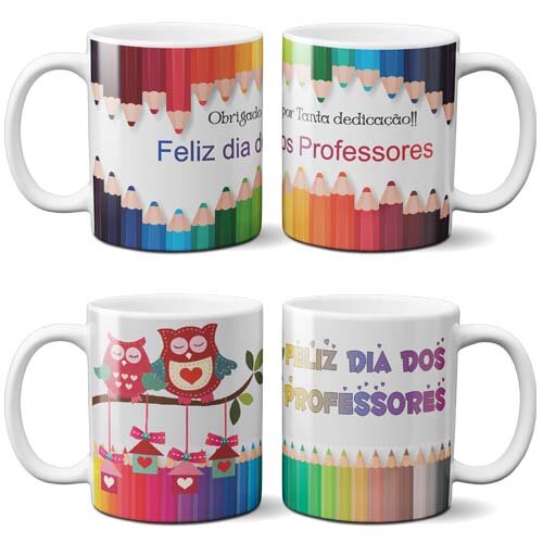 Estampas Sublimação Canecas 50 Artes Dia dos Professores