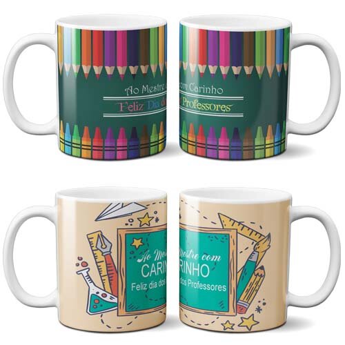 Estampas Sublimação Canecas 50 Artes Dia dos Professores