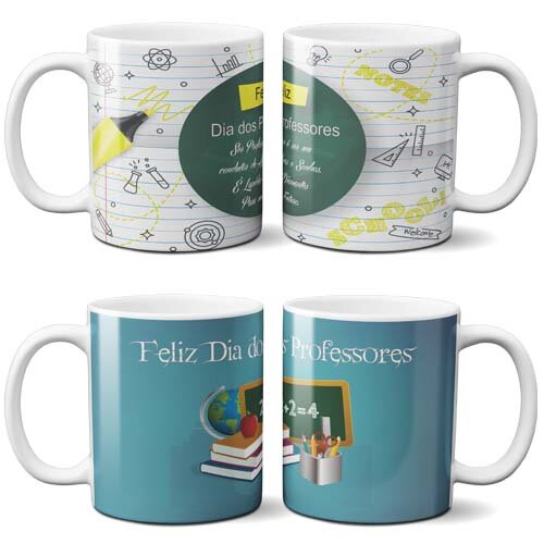 Estampas Sublimação Canecas 50 Artes Dia dos Professores