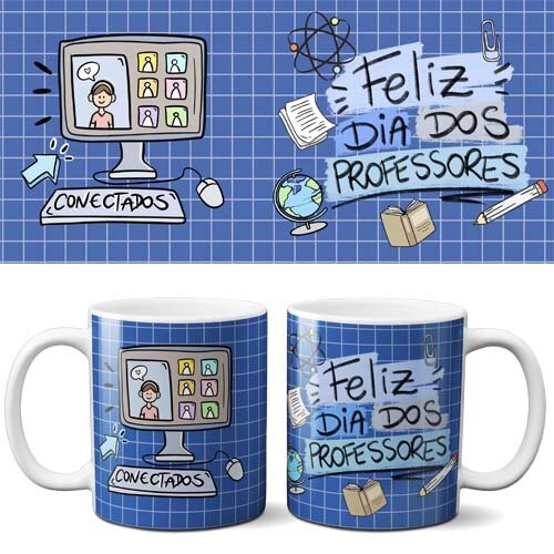 Estampas Sublimação Canecas Professores Artes Pandoca