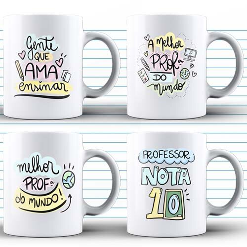 Estampas Canecas Frases Png Dia Professores Artes