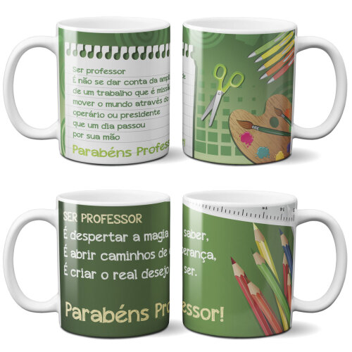 Pacote 100 Artes Png Canecas Dia dos Professores Mockups