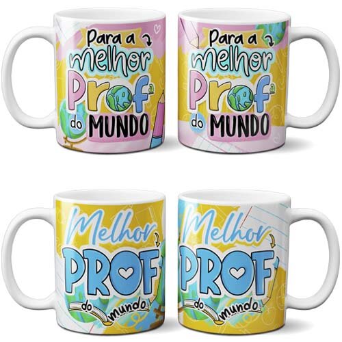 Estampas Dia Professores Sublimação Canecas Mockups Artes