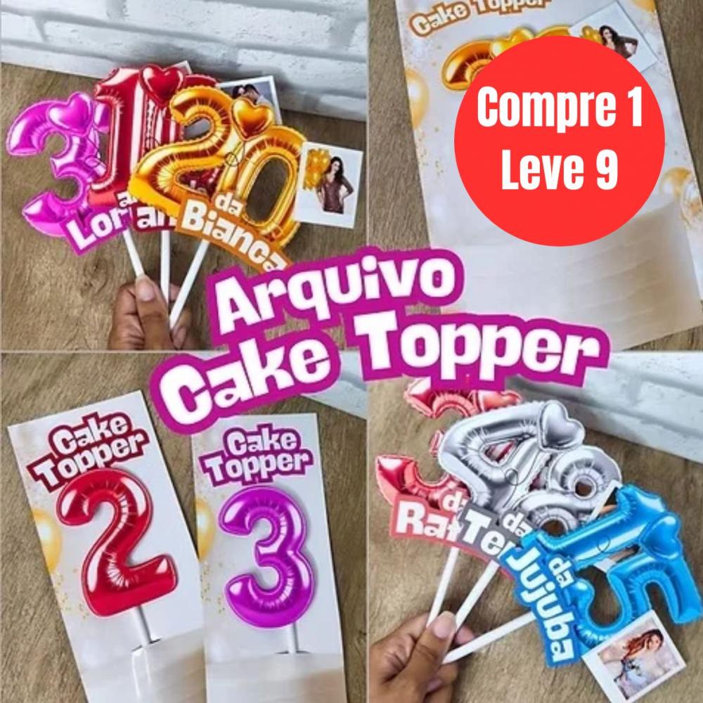 Arquivo Digital Números Cake Toppper -6997