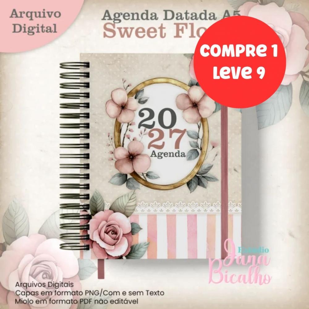 Arquivo Digital Agenda Datada 2027 A5 Sweet Floral -7026