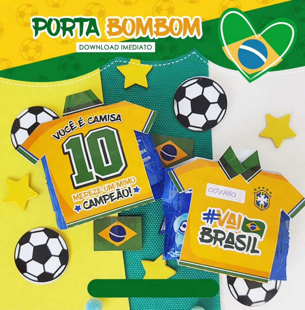 Arquivo Digital Porta Bombom Camiseta Copa do Mundo -7037