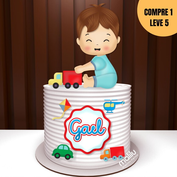Arquivo de Corte Baby Brinquedos Topo de Bolo -1407