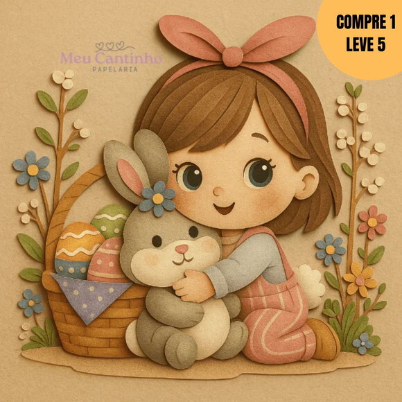 Arquivo de Corte Baby Menina Páscoa Topo de Bolo -2904