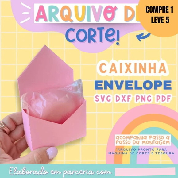 Arquivo de Corte Caixinha Envelope Molde Limpo -2363