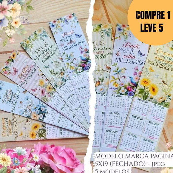 Arquivo de Corte Calendários Cristãos Florais -5362