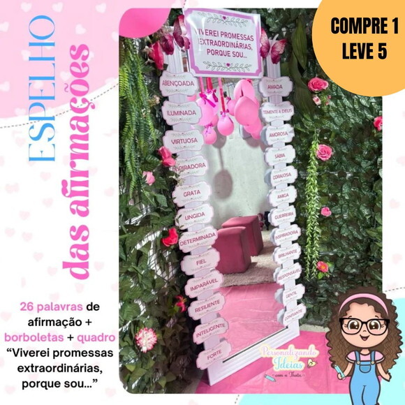 Arquivo de Corte Cards Espelho das Afirmações Cristã -5704