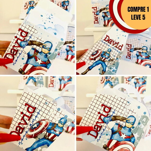 Arquivo de Corte Capitão América Kit Festa Pronta -4377