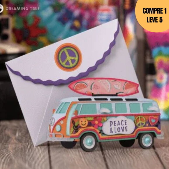 Arquivo de Corte Cartão de Ônibus Hippie -4195