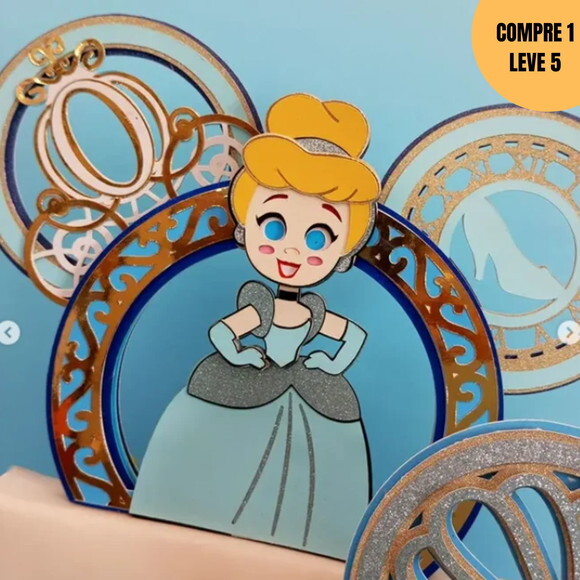 Arquivo de Corte Cinderela Princesa Topo de Bolo -3863