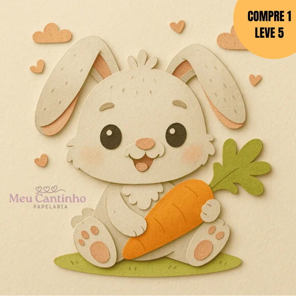 Arquivo de Corte Coelhinho Páscoa Topo de Bolo -2907