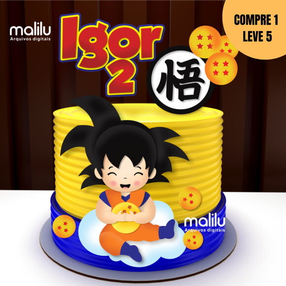 Arquivo de Corte Dragon Ball Z Topo de Bolo -2156