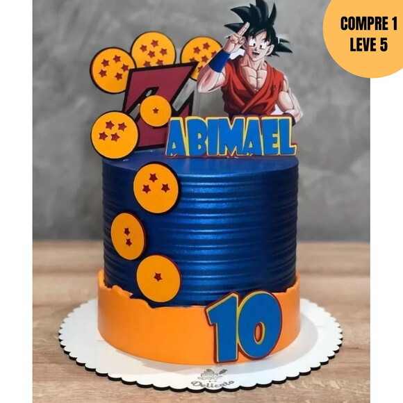 Arquivo de Corte Dragon Ball Topo de Bolo -3984
