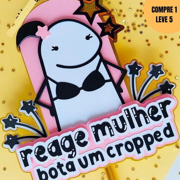 Arquivo de Corte Flork Reage Mulher Topo de Bolo -2652