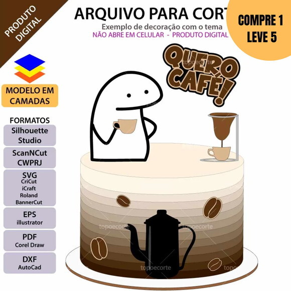 Arquivo de Corte Florkofcows Café Topo de Bolo -2164