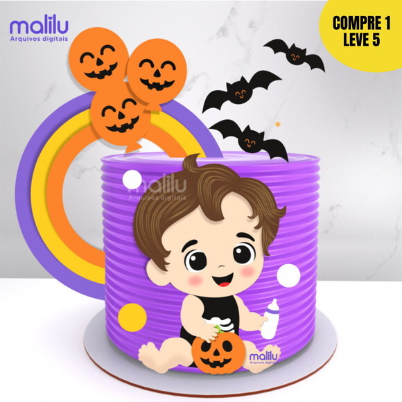 Arquivo de Corte Halloween Baby Topo de Bolo -09