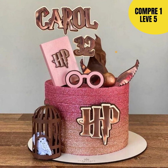 Arquivo de Corte Harry Potter Rosa Topo de Bolo -14