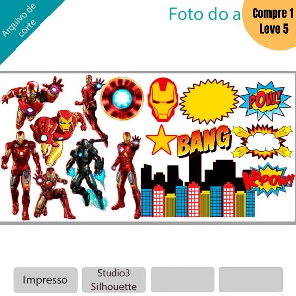 Arquivo de Corte Ironman Topo de Bolo -1139