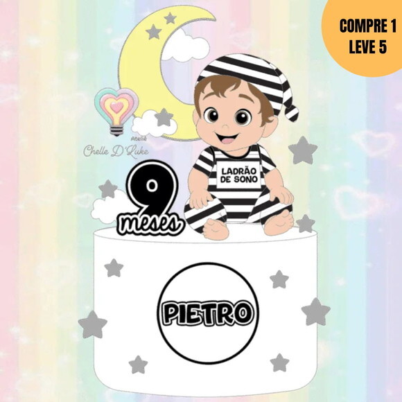 Arquivo de Corte Ladrão de Sono Baby Topo de Bolo -4137