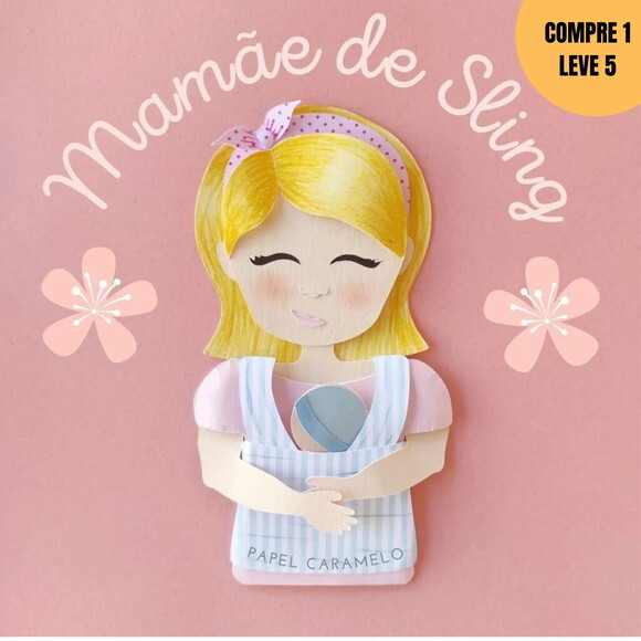 Arquivo de Corte Kit Mamãe Sling Topo de Bolo -2943