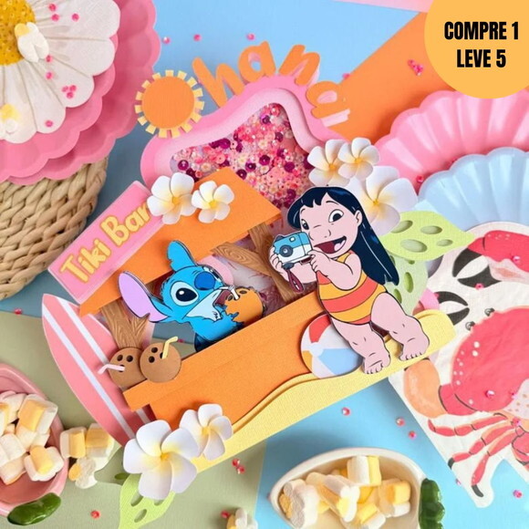 Arquivo de Corte Lilo e Stitch Topo de Bolo -4103