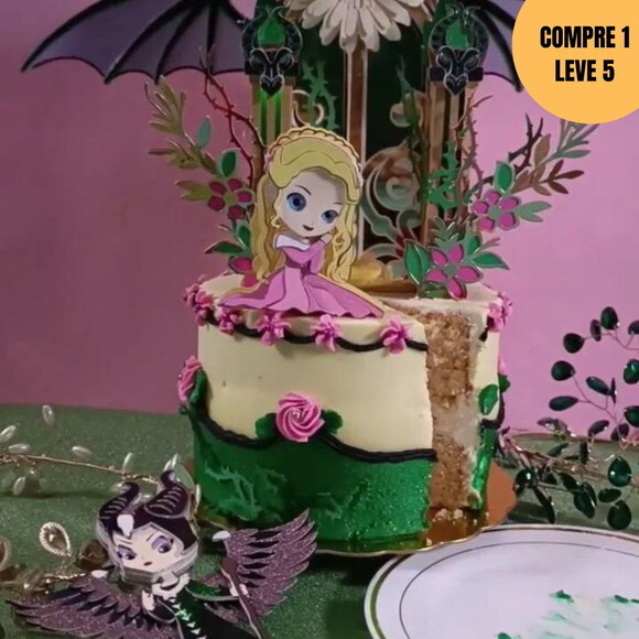 Arquivo de Corte Malefica Aurora Topo de Bolo -3992