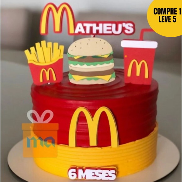 Arquivo de Corte Mc Donalds Topo de Bolo -46