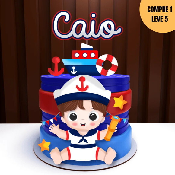 Arquivo de Corte Marinheiro Baby Topo de Bolo -2643