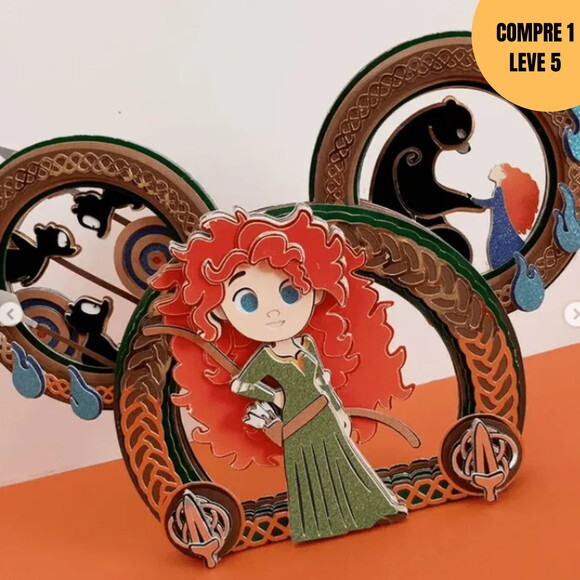 Arquivo de Corte Merida Princesa Topo de Bolo -3872