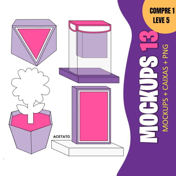 Arquivo de Corte Molde Caixa + Mockup -3362