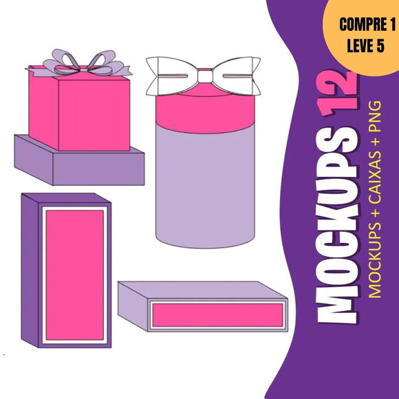 Arquivo de Corte Molde Caixa + Mockup -3359